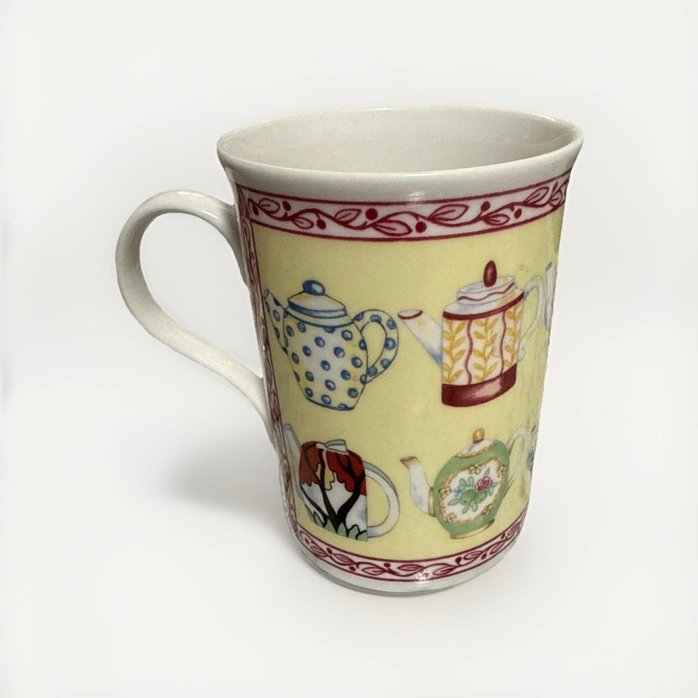 Crown Trent Teapot Mug Unisex Small Yellow Excellent Vintage Bone China 4in